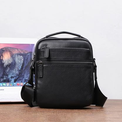 100% bolso de hombro de cuero genuino para hombre, bolsos de mensajero a la moda, bolsos para hombre, bolsos cruzados para hombre, bolso de mano de piel de vaca para hombre, bolso bandolera