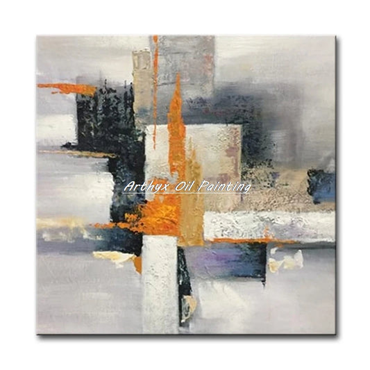 Arthyx, pintura al óleo abstracta 100% pintada a mano sobre lienzo, póster moderno, arte pop, cuadro de pared para decoración de sala de estar, decoración del hogar