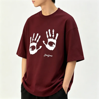 Camisetas de Verano 2026 con Estampado de Letras y Cuello Redondo para Hombre, Camisetas Oversize con Gráfico de Palmeras, Tops de Moda Gótica Vintage Streetwear Y2K
