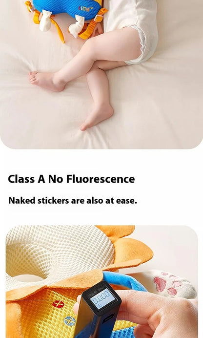 Andadores para bebés, cojín de protección para la cabeza, almohadilla de felpa de animales, correas ajustables, almohadilla protectora para bebés, regalo de ducha para niños pequeños