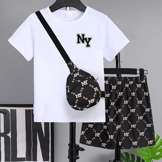 Conjunto de Verano 2026 para Hombre: Camiseta Casual Holgada Estilo Y2K, Pantalones Cortos Deportivos de Secado Rápido, Jersey Cómodo y Transpirable