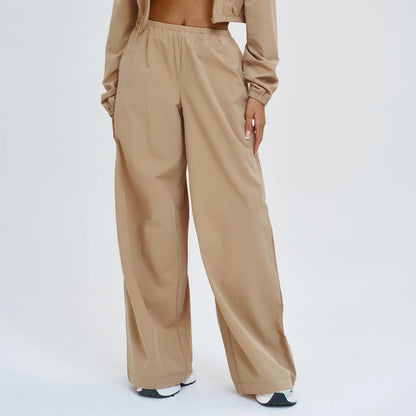 Pantalones de yoga deportivos de pierna ancha con protección solar para mujer, pantalones casuales de fitness, pantalones de gimnasio de cintura alta para mujer