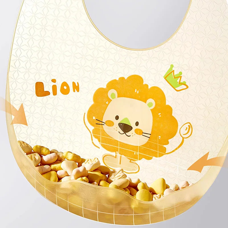 Babero de Silicona AIBEDILA, Impermeable, Ajustable, de Grado Alimenticio, con Diseño de Dibujos Animados, Paño de Regurgitación para Bebés, Niños y Niñas