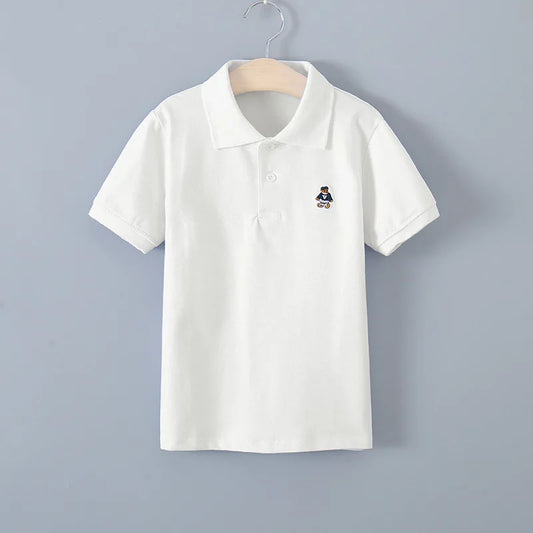 Camisetas Polo de Manga Corta para Niños, Color Sólido, Cómodas, para Verano, Tops para Bebés, Camisetas para Niños Pequeños, para Niños y Niñas de 3 a 14 Años