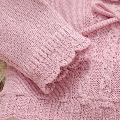Conjuntos de ropa de invierno para niñas, suéter rosa de manga larga, camisas, pantalones y sombreros, trajes para recién nacidos, traje de 3 uds para primavera y otoño