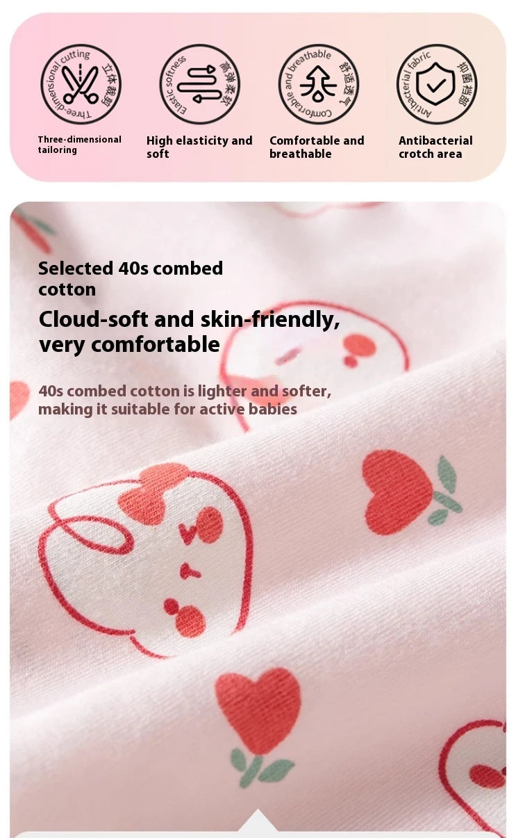 4 unids/lote de ropa interior para niñas, bragas bonitas de dibujos animados para niñas, calzoncillos transpirables de algodón para niños pequeños de 1 a 14 años