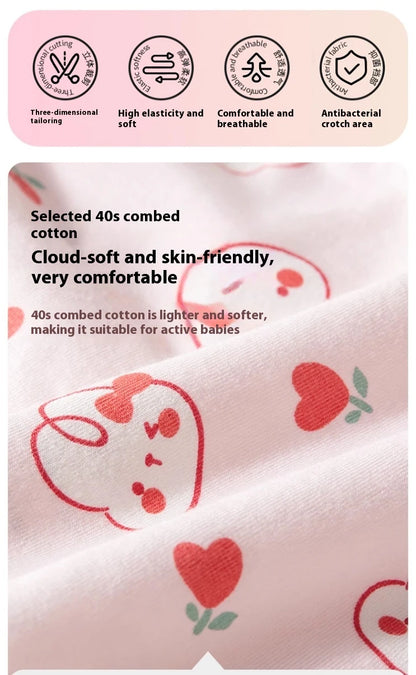 4 unids/lote de ropa interior para niñas, bragas bonitas de dibujos animados para niñas, calzoncillos transpirables de algodón para niños pequeños de 1 a 14 años