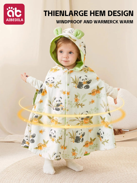 AIBEDILA, capa Poncho cálida para niños pequeños, capa con capucha para bebés, manta gruesa a prueba de viento para niños, ropa de abrigo de invierno para niños, novedad de 2025