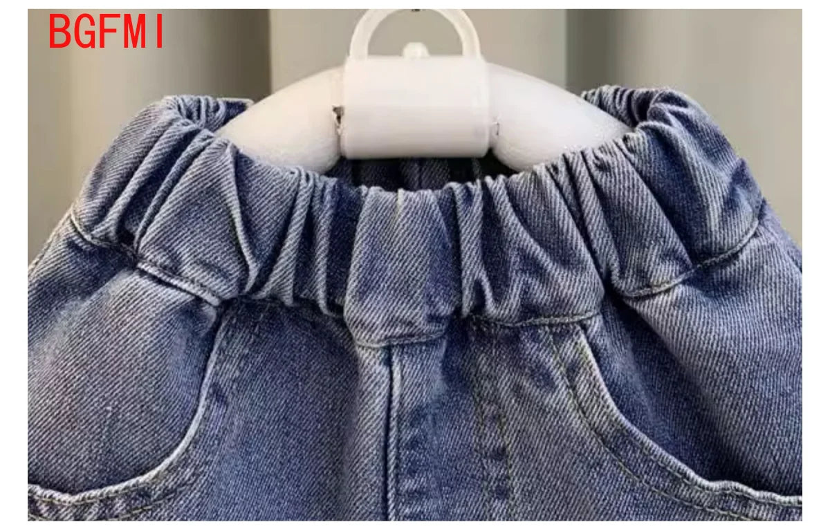 Conjunto de Verano para Niños 2026, Camiseta de Algodón con Estampado de Dibujos Animados y Letras + Pantalones Cortos de Mezclilla, Ropa Infantil