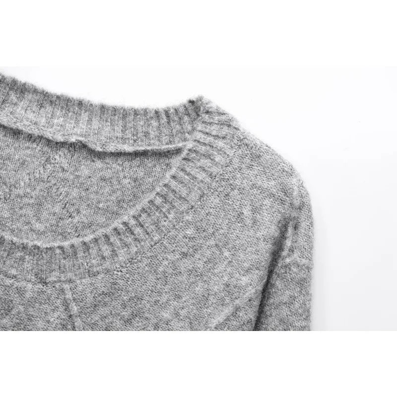 Suéteres acogedores Prairie Chic, jerseys con lazo liso, jerséis de punto de manga larga, Top Vintage Y2k, suéter de otoño para mujer