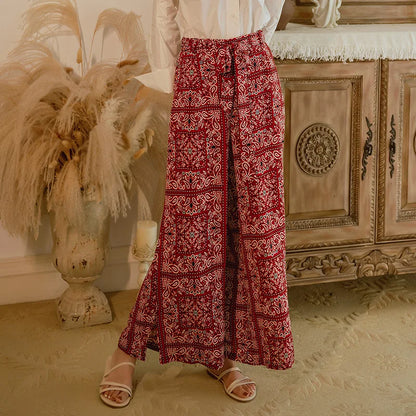 Pantalones anchos de viaje para vacaciones en la playa, ropa de vacaciones para mujer, estilo bohemio, cintura alta, material...