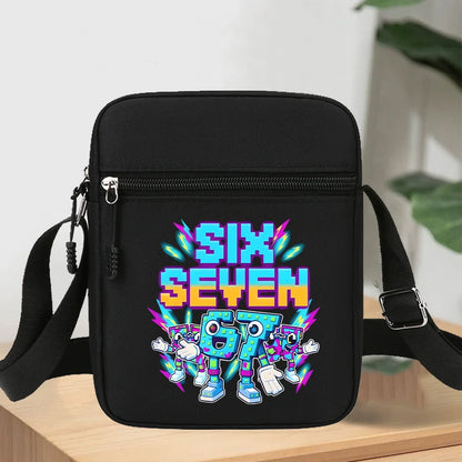 67 seis siete bolsos de hombro robalo un Brainrot personaje de dibujos animados impreso bolsos cruzados niños bolso bolsa de almacenamiento regalos de navidad