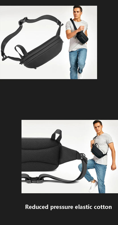 Riñonera de moda coreana para hombre, riñonera para deportes al aire libre, bolsa de pecho para hombre, bolsa cruzada, riñoneras de viaje para ciclismo, bolsa para teléfono móvil