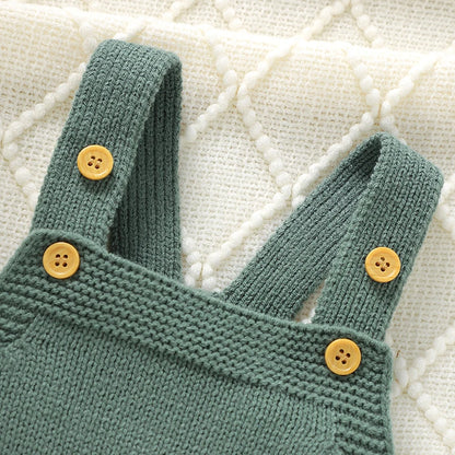 Ropa de bebé informal verde sin mangas, monos tejidos para recién nacidos, monos para niños y niñas de 0 a 18m, traje netural infantil, disfraz para niños pequeños