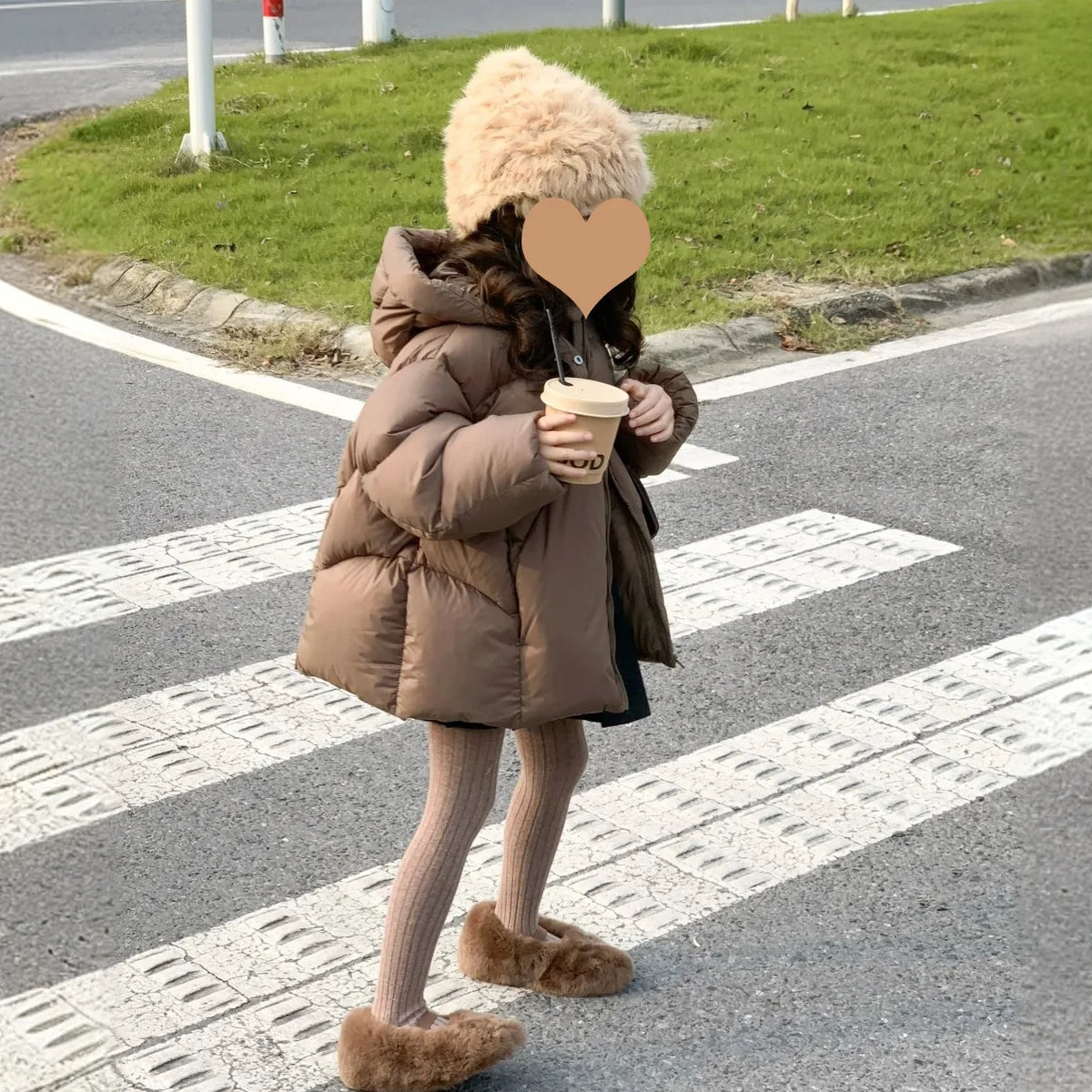 Ropa de invierno para niños versión coreana, Chaqueta de algodón de plumón medio a largo para niños, Chaqueta de algodón gruesa para bebés