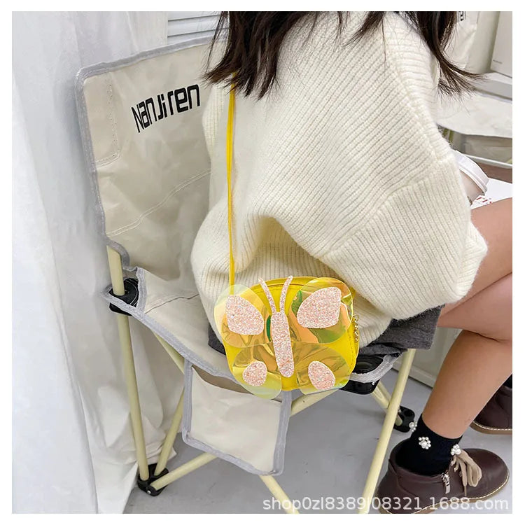 Bolso de mensajero con diseño de mariposa para niños, bolsos de hombro para niñas, monedero de moda, bolso cruzado, regalos para niños, nuevo