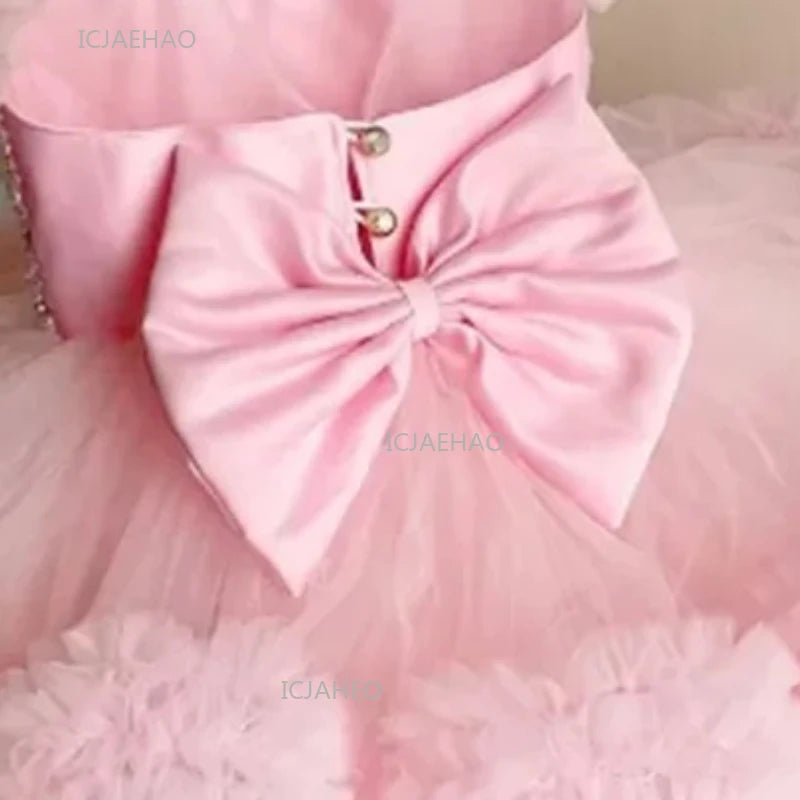 Vestido de fiesta Vestido niños vestidos de princesa de flores a juego niños fiesta de cumpleaños Vestido tutú disfraz Piano desfile traje