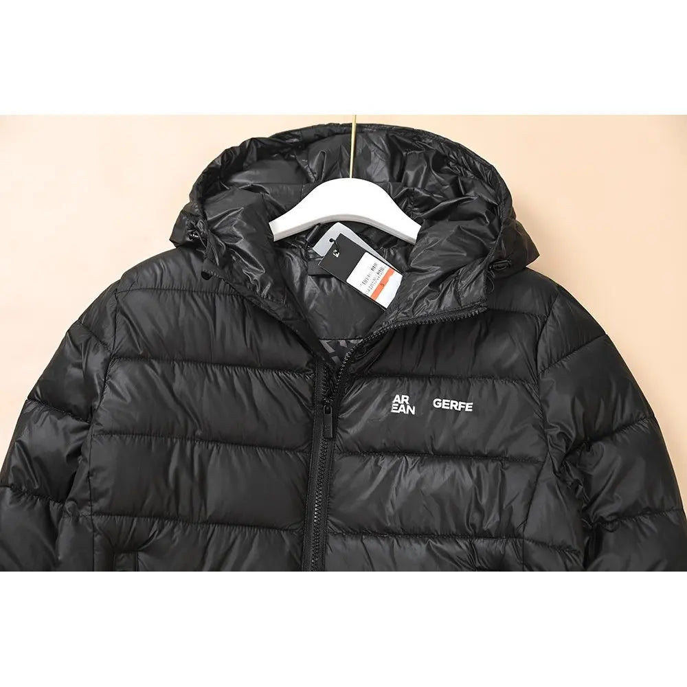 Chaqueta Corta Acolchada de Algodón para Mujer, Estilo Otoño Invierno, con Estampado de Letras, Capucha, Informal, Estilo Ame...
