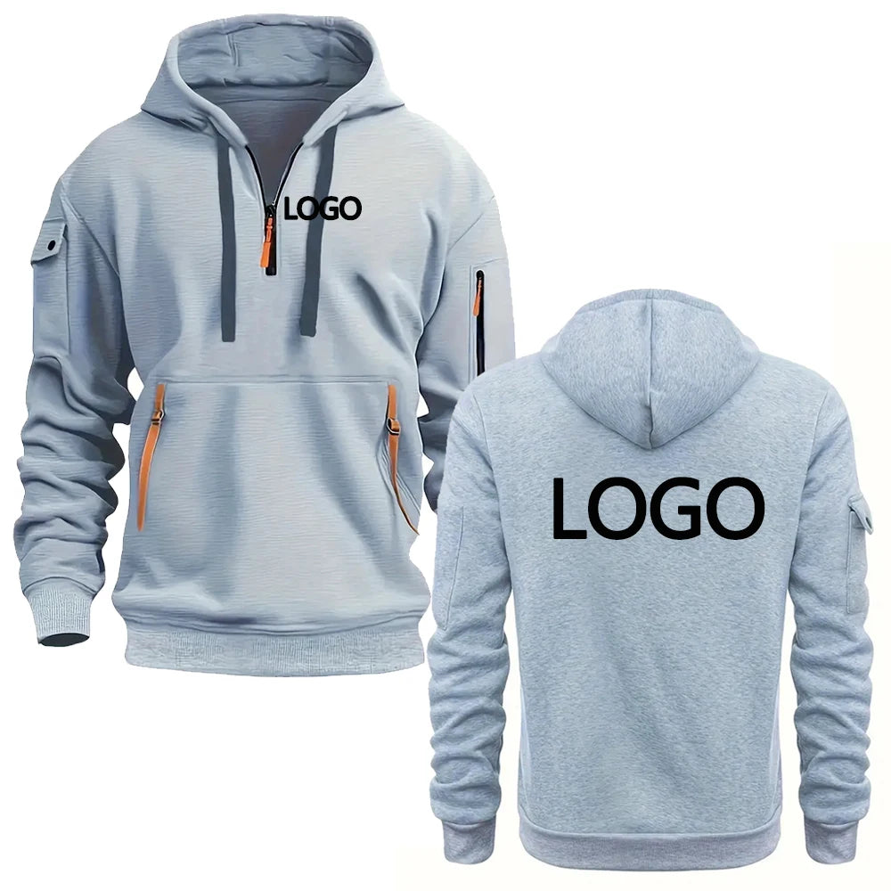 Sudaderas con capucha estampadas personalizadas para hombres y mujeres, ropa deportiva informal holgada con cremalleras, jerséis con capucha de manga larga con múltiples bolsillos