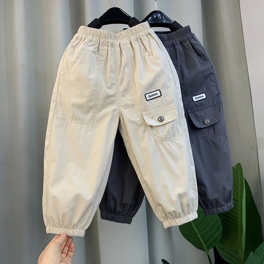 Nuevos pantalones de moda para niños, pantalones holgados y cómodos, overoles deportivos, pantalones tipo cargo para niños de 2 a 10 años