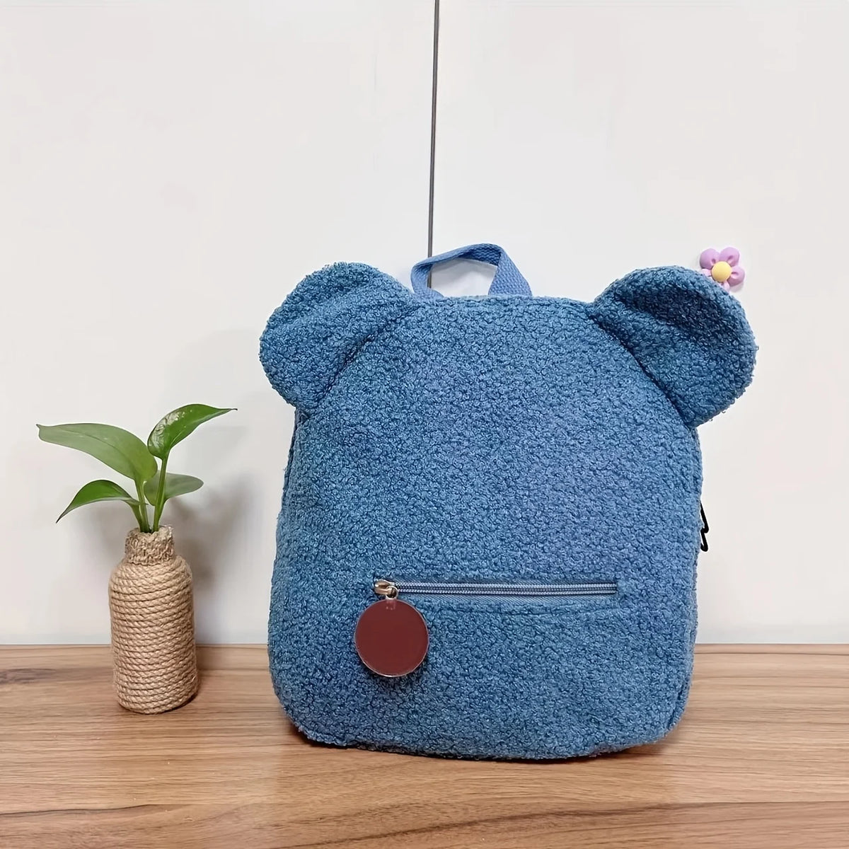 Mochila Mini con Orejas de Oso, Personalizable con Nombre Bordado, de Pana y Felpa, para Niñas, Mujeres, Niños Pequeños, Regalo para Guardería