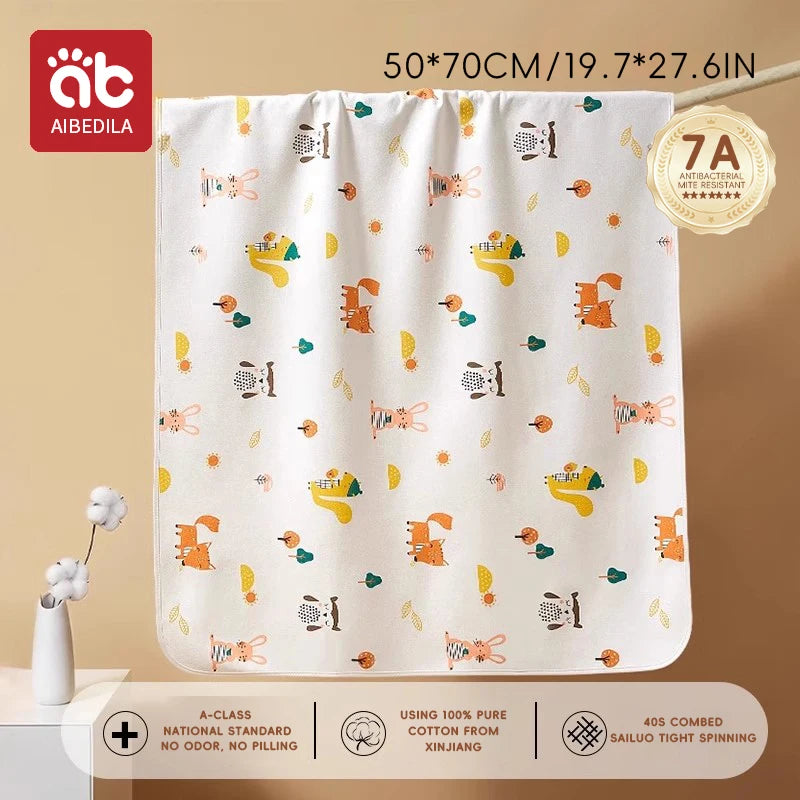 Colchón lavable impermeable, estera de orina para bebés y niños pequeños, Protector de cama de dibujos animados, ropa de cama para pañales, almohadillas para orina, tela transpirable