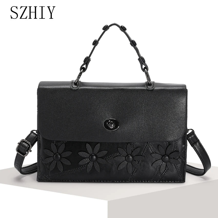 Bolso de cuero de diseñador de lujo para mujer, bandolera suave, pequeño, con remaches, estilo Punk, bolsillo para teléfono móvil