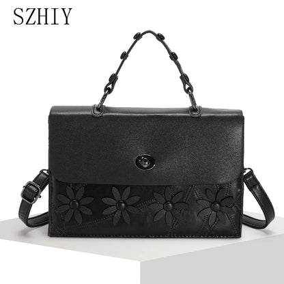 Bolso de cuero de diseñador de lujo para mujer, bandolera suave, pequeño, con remaches, estilo Punk, bolsillo para teléfono móvil