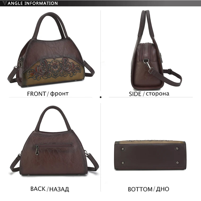 Bolso Retro de diseñador para personas mayores, bolso de hombro con relieve para oficina, regalo de alta calidad, bolso de viaje para mamá, bolso cruzado de lujo