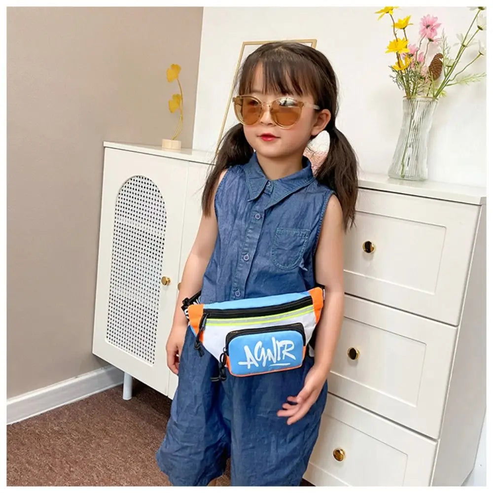 Mini riñonera Oxford con letras bonitas para niños y niñas, paquete divertido de plátano, bolso de hombro cruzado, bolsos con cinturón de pecho, nuevo