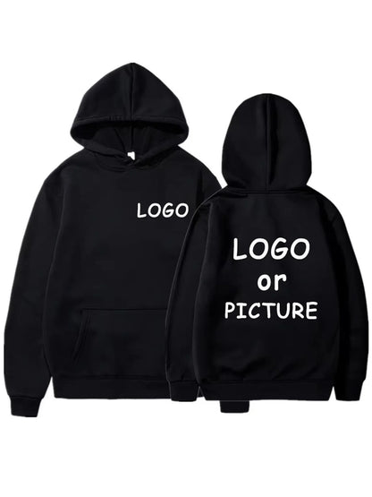 Sudaderas con capucha informales para hombre y mujer con estampado de logotipo personalizado, sudaderas con capucha de manga larga para otoño e invierno, sudaderas personalizadas de estilo callejero.