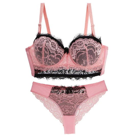 DaiNaFang nuevo conjunto de sujetadores sexis para mujer ropa interior push-up 34/75 36/80 38/85 40/90 42/95 Copa ABCDE lencería de encaje de talla grande para mujer