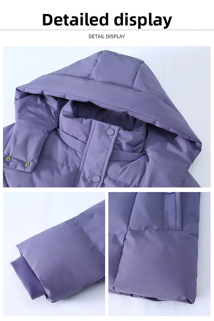 Chaqueta de algodón con forro polar grueso para mujer ENYW, abrigo informal holgado de invierno, ropa cálida para mamá, manga...