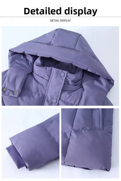 Chaqueta de algodón con forro polar grueso para mujer ENYW, abrigo informal holgado de invierno, ropa cálida para mamá, manga...