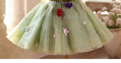 Vestido de Princesa para Niñas, Disfraz para Cumpleaños, Actuaciones de Piano, Presentaciones, Fiestas y Celebraciones