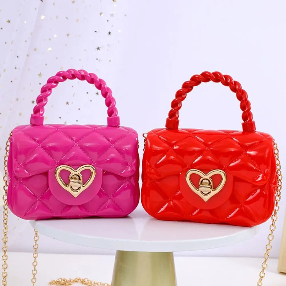 Mini bolsos de hombro de PU, carteras con forma de corazón, bolsos para mujer y Niña