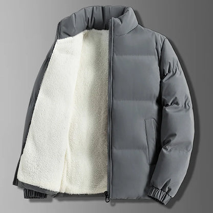 2026 Winter Men Jacket Autumn Warm Fleece Fashion Thicke Cotton Padded Jackets Stand Collar Casual Coats Windproof Plus Size 6XL