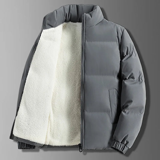 2026 Winter Men Jacket Autumn Warm Fleece Fashion Thicke Cotton Padded Jackets Stand Collar Casual Coats Windproof Plus Size 6XL