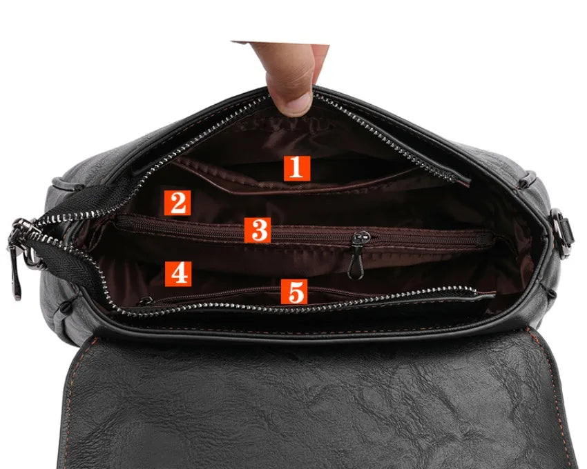 Bolso de hombro Retro para mujer, bandolera Diagonal con estampado 3D de alta calidad, clásico, para oficina, no demasiado grande o demasiado pequeño, de lujo
