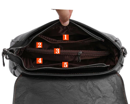 Bolso de hombro Retro para mujer, bandolera Diagonal con estampado 3D de alta calidad, clásico, para oficina, no demasiado grande o demasiado pequeño, de lujo