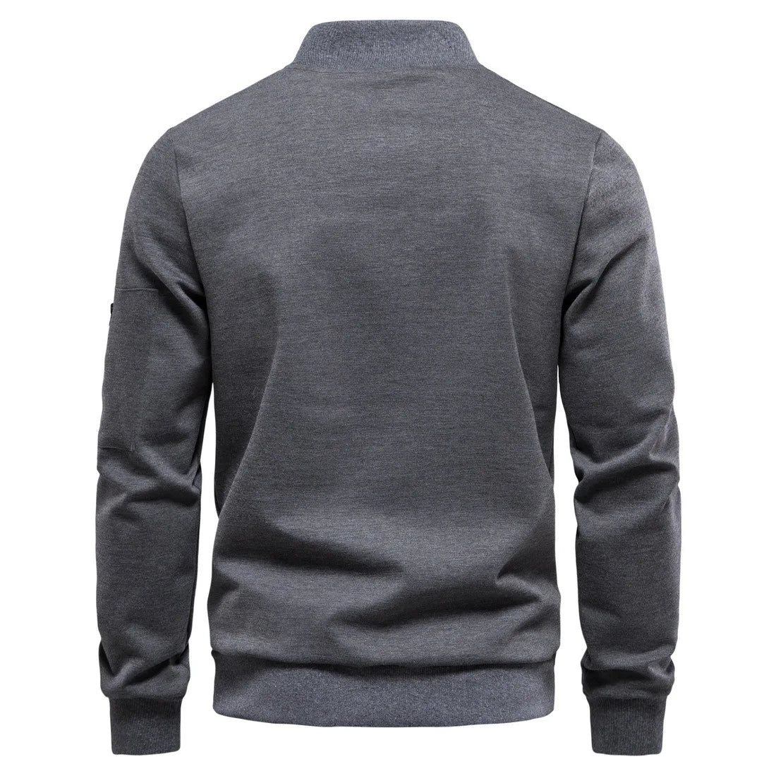 Chaqueta Casual con Cierre y Cuello Alto para Hombre, Primavera-Otoño 2025, Chaqueta Deportiva de Color Sólido, Chaqueta Bomber Urbana para Hombre
