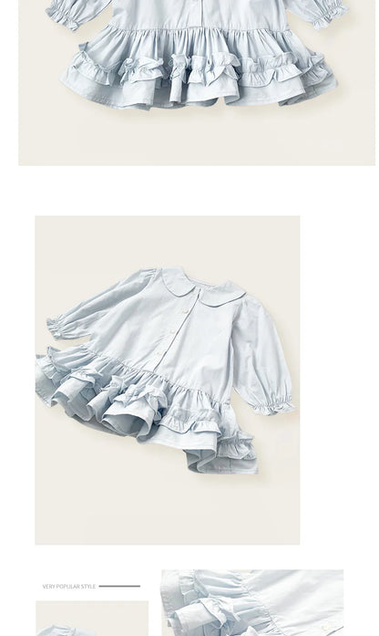 Conjunto de Vestido para Niña, Primavera y Otoño 2026, Nuevo Suéter de Punto con Volantes, Vestido de Dos Piezas