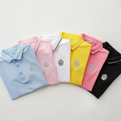 Polo de manga corta para niños y niñas, Camiseta de algodón para adolescentes, camisetas de verano de 3 a 14 años, ropa para niños, estilo coreano