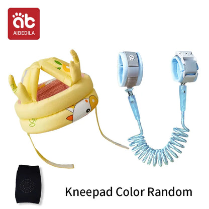 Casco de seguridad para bebés, protección para la cabeza, almohadilla anticaídas ajustable para niños pequeños, gorra anticaídas para aprender a caminar, cadena antipérdida