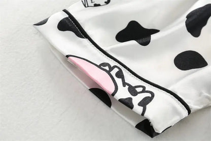 Conjuntos de pijamas para niños y niñas, camiseta de manga corta de vaca de dibujos animados, Tops con pantalones, ropa de dormir para bebés pequeños, Pijamas