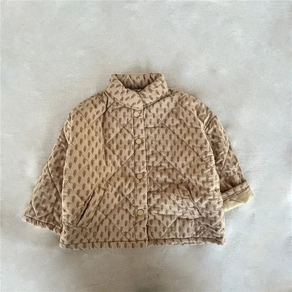 Chaqueta acolchada de algodón para niños y niñas, ropa ligera de Corea del Sur, cubierta de algodón de trigo, Invierno 2023