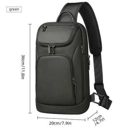 Bolso de hombro multifunción HK para hombre, bolso cruzado impermeable, apto para iPad de 11 pulgadas, bolso bandolera ligero para viajes al aire libre