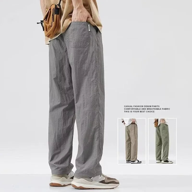 Pantalones Holgados de Lino para Hombre, Estilo Y2K, Pantalones Anchos de Calle, Novedad 2026, Pantalones Harem con Cordón para Gimnasio, Pantalones Hombre