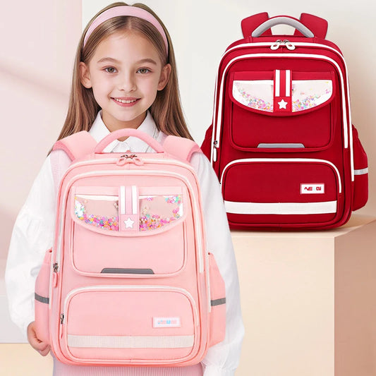 Nueva mochila para chico, franjas de diferente Color a la moda, ligera, para escuela primaria, mochila para niños, mochila para niño y niña