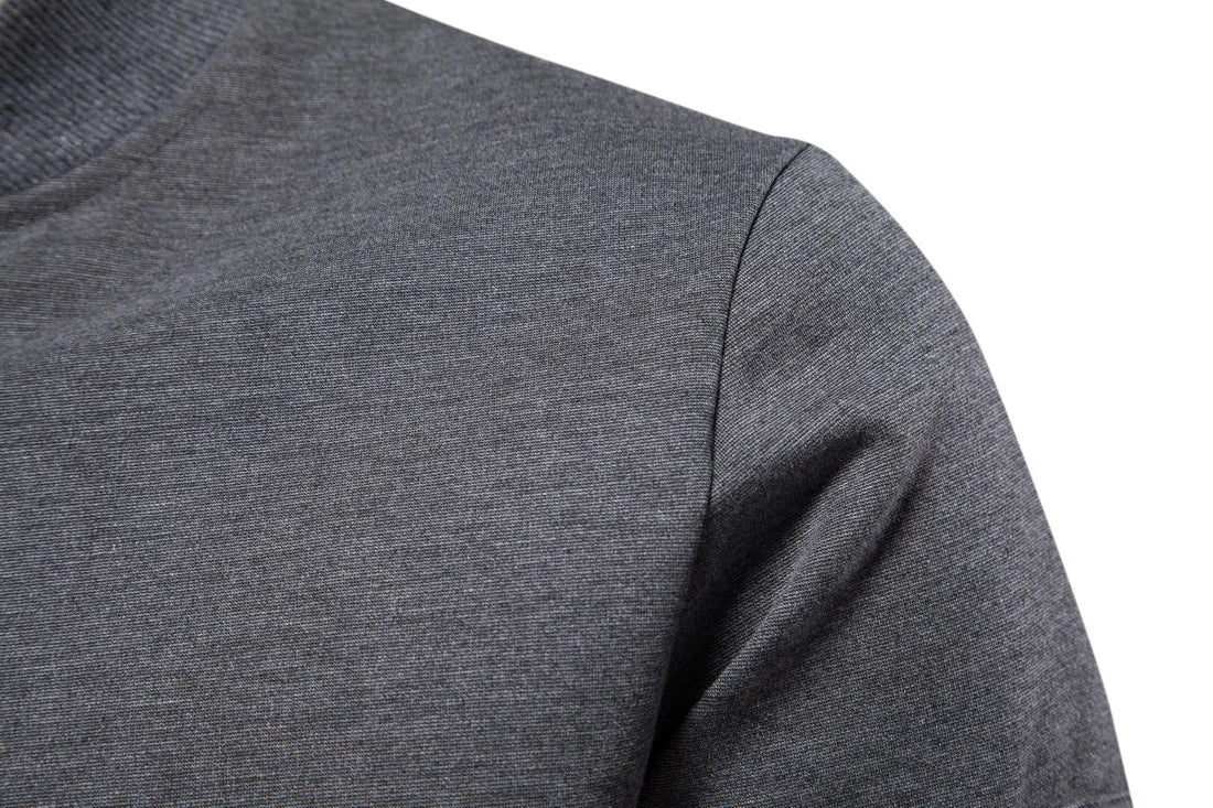 Chaqueta Casual con Cierre y Cuello Alto para Hombre, Primavera-Otoño 2025, Chaqueta Deportiva de Color Sólido, Chaqueta Bomber Urbana para Hombre